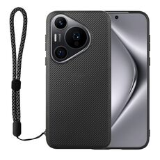 Custodia per telefono con texture in fibra di carbonio Kevlar per Huawei Pura 70 ViLi serie TC (nera)