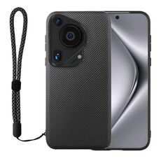 Custodia per telefono con texture in fibra di carbonio Kevlar per Huawei Pura 70 Ultra ViLi serie TC (nera)