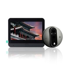 SY-37 Campanello video Smart Cat Eye WiFi nascosto 1080P con schermo a colori da 4,3 pollici (nero)