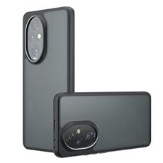 Per Honor 200 Pro Armor Custodia per telefono TPU ibrida per PC Big Pore (nero satinato)