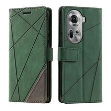 Per OPPO Reno11 Pro Custodia per telefono in pelle con giunture Global Skin Feel (verde)