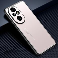 Custodia per telefono in metallo satinato per Honor 200 Pro (oro)