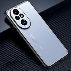 Custodia per telefono in metallo satinato per Honor 200 Pro (blu)
