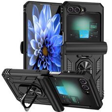 Custodia per telefono con supporto per Samsung Galaxy Z Flip6 5G (nera)