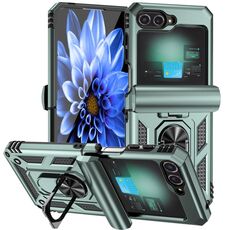 Custodia per telefono con supporto per Samsung Galaxy Z Flip6 5G (verde)