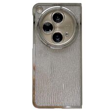 Per OPPO Find N3 PC Side Buckle+Ripples Glitter Paper Custodia per telefono a copertura totale (argento)