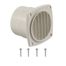 Prese d'aria con feritoie per yacht/camper da 93,5 mm con viti (bianco)