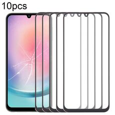 Per Samsung Galaxy A24 4G SM-A245F 10 pezzi Lente in vetro esterna per schermo anteriore con adesivo OCA otticamente trasparente