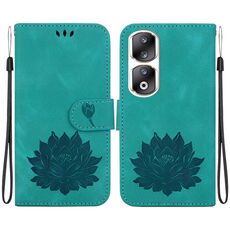 Custodia per telefono in pelle goffrata Honor 90 Pro Lotus (verde)