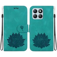 Custodia per telefono in pelle goffrata Honor X8b Lotus (verde)