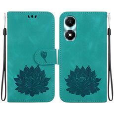 Custodia per telefono in pelle goffrata Lotus per Honor X5 Plus / Play 40C (verde)