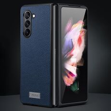 Per Samsung Galaxy Z Fold6 SULADA Custodia per cellulare in TPU antiurto + texture litchi (blu)