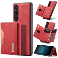 Per Sony Xperia 1 VI DG.MING M2 Series Borsa multi-carta a 3 scomparti + custodia magnetica per telefono (rosso)