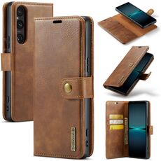 Custodia per telefono in pelle magnetica staccabile con texture Crazy Horse per Sony Xperia 1 VI DG.MING (marrone)