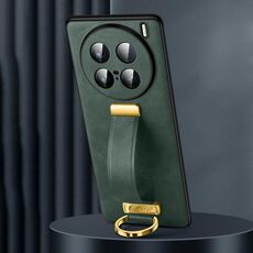 Custodia per telefono antiurto per vivo X100 Ultra SULADA PC + texture in pelle (verde)