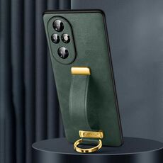 Custodia per telefono antiurto per Honor 200 Pro SULADA PC + texture in pelle Skin Feel (verde)