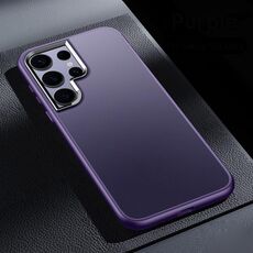 Per Samsung Galaxy S24 Ultra 5G 5G SULADA Custodia per telefono antiurto opaca effetto pelle (viola)