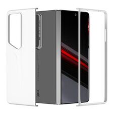 Custodia per PC per Honor Magic V2 RSR Porsche Design con copertura totale e sensazione di pelle (bianca)
