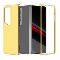 Custodia per PC per Honor Magic V2 RSR Porsche Design con copertura totale e sensazione di pelle (gialla)