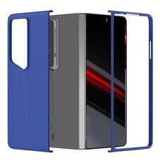 Custodia per PC per Honor Magic V2 RSR Porsche Design con copertura totale e sensazione di pelle (blu Klein)