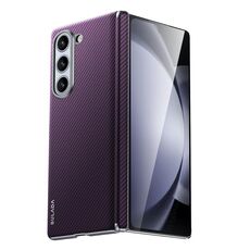 Custodia per telefono antiurto per PC SULADA 600D Kevlar Texture per Samsung Galaxy Z Fold6 (viola)