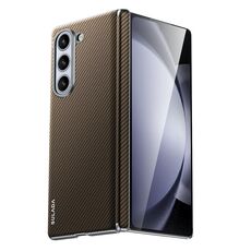 Custodia per telefono antiurto per PC SULADA 600D Kevlar Texture per Samsung Galaxy Z Fold6 (marrone)