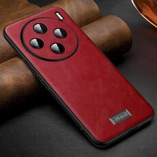 Per vivo X100s SULADA TPU antiurto + custodia per telefono in pelle fatta a mano (rosso)