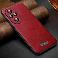 Per Honor 200 Pro SULADA TPU antiurto + custodia per telefono in pelle fatta a mano (rossa)