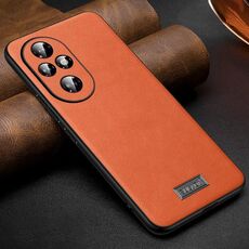 Per Honor 200 Pro SULADA TPU antiurto + custodia per telefono in pelle fatta a mano (arancione)