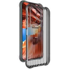 Per Honor 200 Pro Custodia per telefono in TPU con struttura ondulata IMAK (nero trasparente)