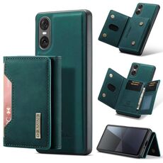 Per Sony Xperia 10 VI DG.MING M2 Series Borsa multi-carta 3 pieghe + Custodia magnetica per telefono (Verde)