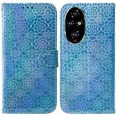 Custodia per telefono in pelle colorata con fibbia magnetica per Honor 200 Pro 5G (blu)