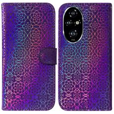 Custodia per telefono in pelle colorata con fibbia magnetica per Honor 200 Pro 5G (viola)