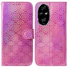 Custodia per telefono in pelle colorata con fibbia magnetica per Honor 200 Pro 5G (rosa)