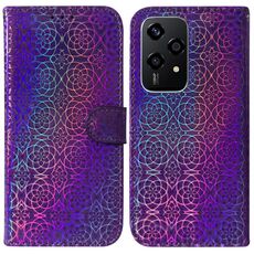 Per Honor 200 Lite Global Custodia per telefono in pelle con fibbia magnetica colorata (viola)