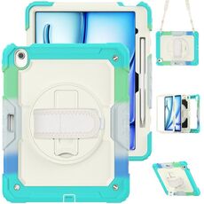 Per iPad Air 13 2024 Custodia protettiva in silicone + tablet PC (blu arcobaleno)