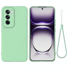 Per OPPO Reno12 Pro 5G Custodia per telefono antiurto in silicone liquido di colore puro globale (verde)