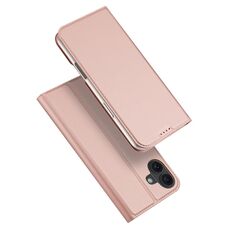 Per iPhone 16 DUX DUCIS Skin Pro Series Custodia in pelle Flip per telefono (oro rosa)