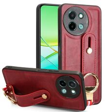 Custodia per cellulare con retro in pelle per vivo Y38 5G / Y200i 5G (rossa)