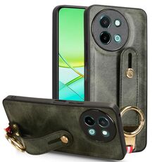 Per vivo Y38 5G / Y200i 5G Custodia per cellulare con retro in pelle (verde)