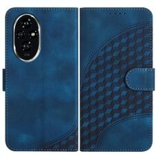 Per Honor 200 Pro YX0060 Custodia in pelle per telefono con testa di elefante in rilievo con cordino (blu reale)