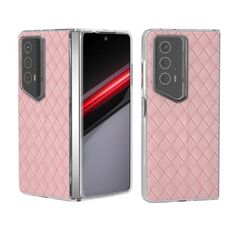 Custodia per telefono in PU con cornice trasparente per design Porsche per Honor Magic V2 RSR Porsche (rosa)
