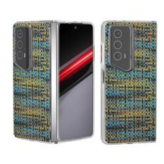 Custodia per telefono in PU con cornice trasparente colorata per Honor Magic V2 RSR Porsche Design (oro)