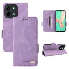 Custodia per telefono in pelle con chiusura magnetica per vivo Y28 4G (viola)