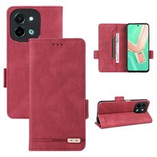 Custodia per telefono in pelle con chiusura magnetica per vivo Y28 4G (rossa)
