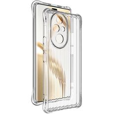 Custodia per telefono in TPU con airbag con texture ondulata IMAK per Honor 200 Pro (trasparente)