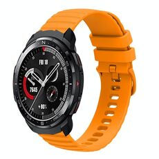Cinturino per orologio in silicone tinta unita con motivo a pois ondulato da 22 mm per Honor Watch GS Pro (giallo)