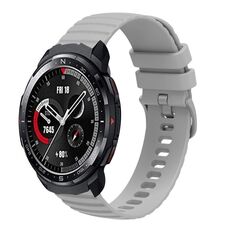 Cinturino per orologio in silicone tinta unita con motivo a pois ondulato da 22 mm per Honor Watch GS Pro (grigio)