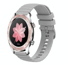 Cinturino per orologio in silicone tinta unita con motivo a punti ondulati da 22 mm For Honor Watch Dream (grigio)