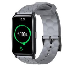 For Honor Watch ES 20mm Cinturino per orologio in silicone tinta unita con motivo a calcio (grigio)